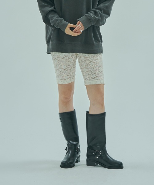 ROSE BUD(ローズバッド)の「LACE HALF LEGGINGS(その他パンツ・レディース・オフホワイト/ブラック・ONE SIZE)」の7枚目の写真