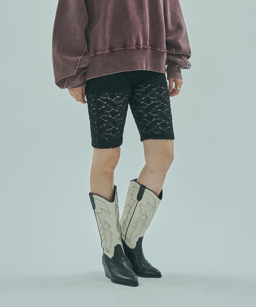 ROSE BUD(ローズバッド)の「LACE HALF LEGGINGS(その他パンツ・レディース・オフホワイト/ブラック・ONE SIZE)」の14枚目の写真