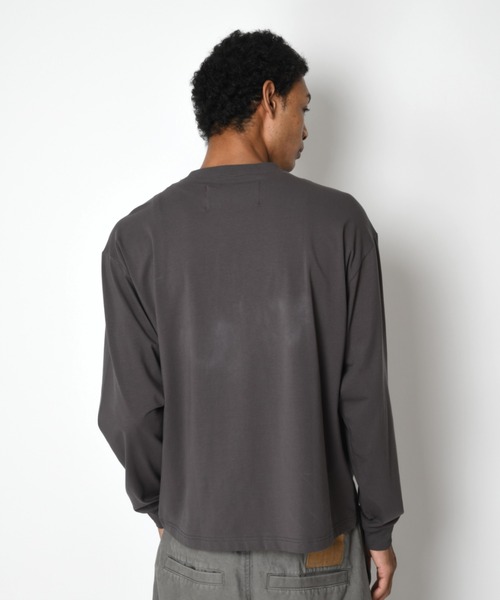 SUPERTHANKS(スーパーサンクス)の「フロントプリント ベーシックロングTシャツ/SBY Print L/S T-shirt(Tシャツ/カットソー・メンズ・ホワイト/チャコールグレー/ブラック・S/M/L)」の11枚目の写真