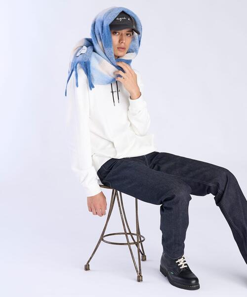 To b. by agnes b.(トゥービーバイアニエスベー)の「ブロックチェック マフラー(マフラー・レディース・ブルー・FREE)」の10枚目の写真