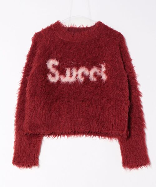 GORGE（ゴージ）の「《ふわもこ映え》レディース 起毛 ロゴニット プルオーバー 秋冬（ニット/セーター・レディース・ピンク/アイボリー/ワイン/グレイッシュベージュ・F）」の18枚目の写真