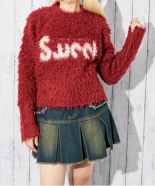 GORGE（ゴージ）の「《ふわもこ映え》レディース 起毛 ロゴニット プルオーバー 秋冬（ニット/セーター・レディース・ピンク/アイボリー/ワイン/グレイッシュベージュ・F）」の13枚目の写真