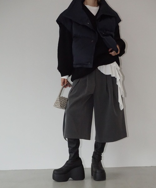 chuclla（チュクラ）の「ストラクチャードダウンベスト chw25a111（ダウンベスト・レディース・ネイビー・FREE）」の2枚目の写真