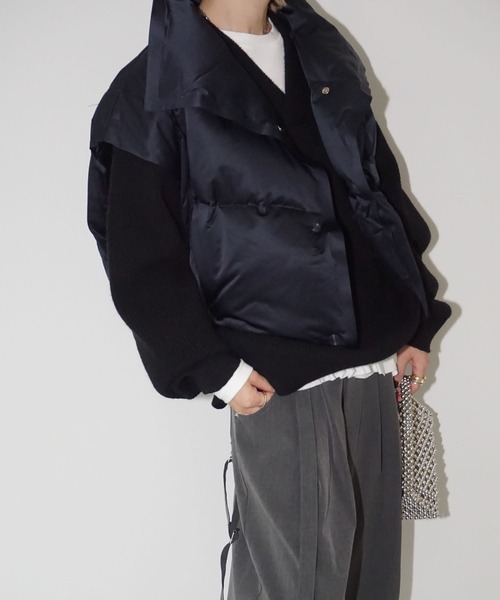 chuclla（チュクラ）の「ストラクチャードダウンベスト chw25a111（ダウンベスト・レディース・ネイビー・FREE）」の3枚目の写真