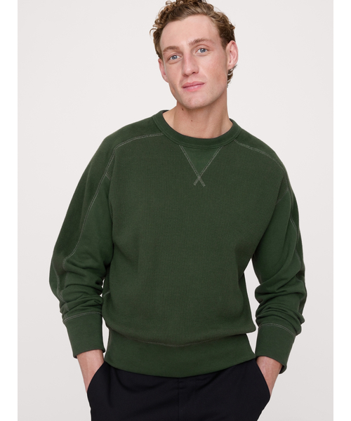 Banana Republic（バナナリパブリック）の「パッチワーク クルーネック スウェットシャツ（スウェット・メンズ・テラコッタ/カーキ・XL/L/M/S）」の2枚目の写真