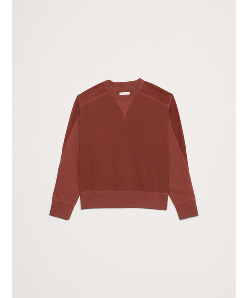 Banana Republic（バナナリパブリック）の「パッチワーク クルーネック スウェットシャツ（スウェット・メンズ・テラコッタ/カーキ・XL/L/M/S）」の5枚目の写真