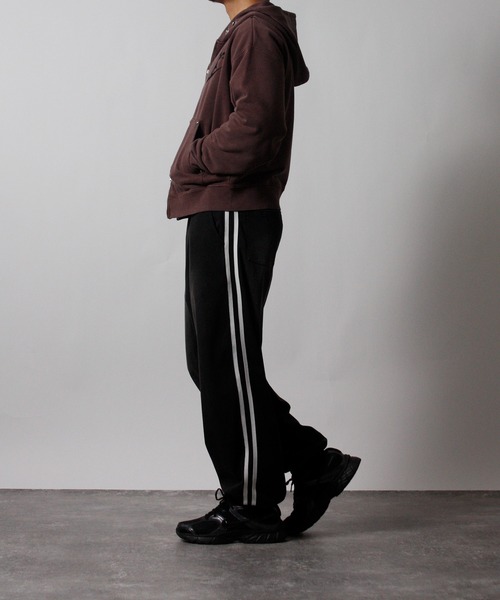 NYLAUS（ナイラス）の「【Nylaus】ヴィンテージ ストレッチ デニムワイドパンツ イージーパンツ デニムスウェットパンツ（デニムパンツ・メンズ・ネイビー/ブラック・L/M）」の22枚目の写真