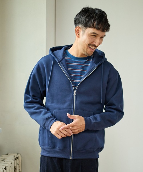 FOUND GOOD(ファウンドグッド)の「裏起毛ZIPパーカー(パーカー・メンズ・ネイビー/グレー系8/ブラウン系/グレー系・S/M/L/XL)」の4枚目の写真