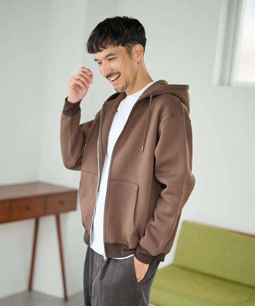 FOUND GOOD(ファウンドグッド)の「裏起毛ZIPパーカー(パーカー・メンズ・ネイビー/グレー系8/ブラウン系/グレー系・S/M/L/XL)」の9枚目の写真