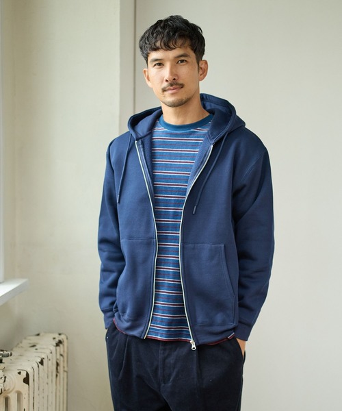 FOUND GOOD(ファウンドグッド)の「裏起毛ZIPパーカー(パーカー・メンズ・ネイビー/グレー系8/ブラウン系/グレー系・S/M/L/XL)」の13枚目の写真