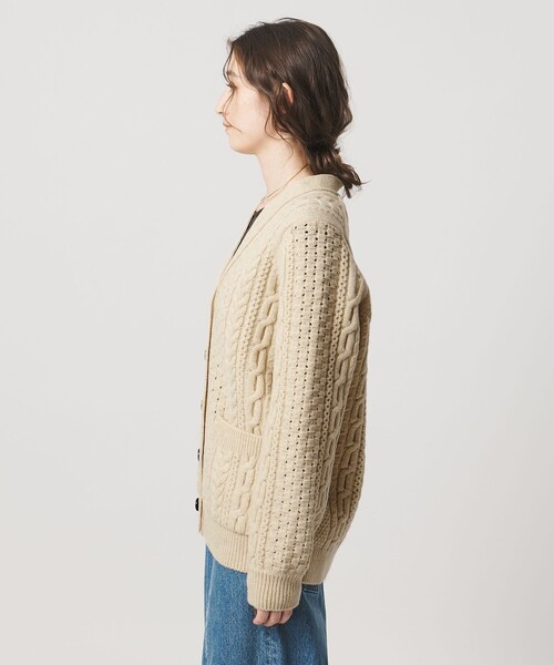 SLOANE（スローン）の「【別注】＜SLOANE＞ケーブル ボタン カーディガン（カーディガン/ボレロ・レディース・ナチュラル・FREE）」の6枚目の写真