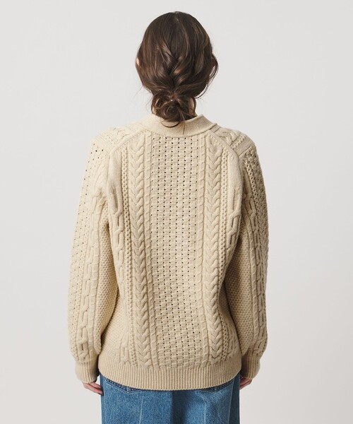 SLOANE（スローン）の「【別注】＜SLOANE＞ケーブル ボタン カーディガン（カーディガン/ボレロ・レディース・ナチュラル・FREE）」の7枚目の写真