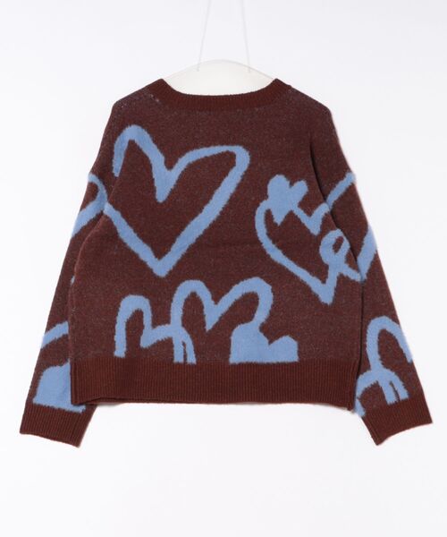 GORGE(ゴージ)の「《ハートライン×起毛タッチ》レディース ニットプルオーバー ゆるシルエット 秋冬(ニット/セーター・レディース・ボルドー/アイボリー/ブラック/ブラウン・F)」の18枚目の写真