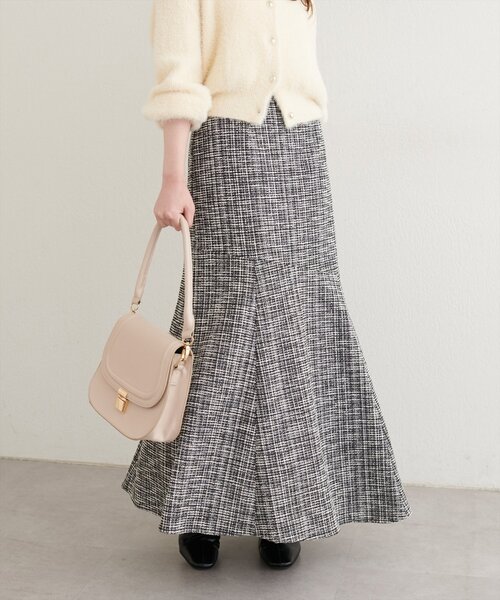 natural couture(ナチュラルクチュール)の「【WEB限定】イレヘムツイードチェックスカート(スカート・レディース・ブラック系その他/ブラック/グレイッシュベージュ・LARGE/MEDIUM)」の13枚目の写真