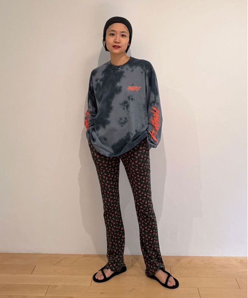 HOLIDAY(ホリデイ)の「SUPER FINE DRY DAMAGE TIE-DYE L/S T-SHIRT (CIRCULATION) スーパーファインドライダメージタイダイロングスリーブTシャツ (サーキュレーション)(Tシャツ/カットソー・レディース・ピンク/ブラック/ピンク系その他/ブラック系その他・XL)」の19枚目の写真