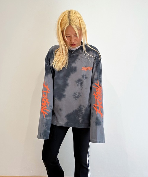 トップス HOLIDAY SUPER FINE DRY DAMAGE L/S HOODIE SUPER FINE DRY DAMAGE TIE-DYE L/S T-SHIRT (CIRCULATION) スーパー