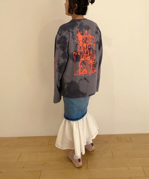 SUPER FINE DRY DAMAGE TIE-DYE L/S T-SHIRT (CIRCULATION) スーパー