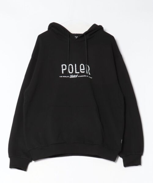 POLeR（ポーラー）の「POLER FURRY FONT HOOD（パーカー・メンズ・ブラック/グリーン・M/L/XL）」の4枚目の写真