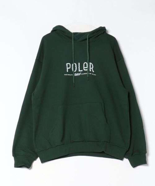 POLeR（ポーラー）の「POLER FURRY FONT HOOD（パーカー・メンズ・ブラック/グリーン・M/L/XL）」の5枚目の写真