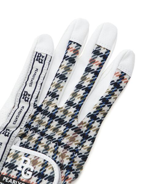 セール】【PEARLY GATES】ガンクラブチェック柄 合皮グローブ (両手用