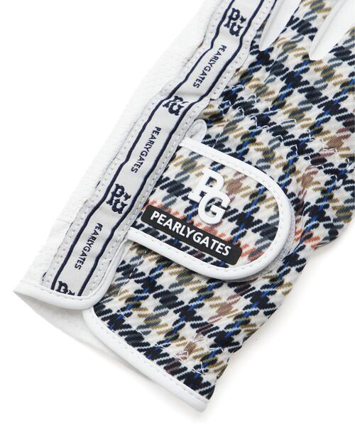 セール】【PEARLY GATES】ガンクラブチェック柄 合皮グローブ (両手用