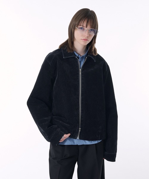 SELLE GLANT(セレグランテ)の「2WAY DOUBLE ZIP FLOCKING DENIM JACKET/2WAYダブルジップフロッキーデニムジャケット(デニムジャケット・メンズ・ブラック・SMALL/MEDIUM/LARGE)」の7枚目の写真