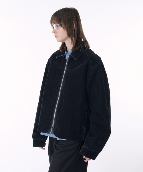 SELLE GLANT(セレグランテ)の「2WAY DOUBLE ZIP FLOCKING DENIM JACKET/2WAYダブルジップフロッキーデニムジャケット(デニムジャケット・メンズ・ブラック・SMALL/MEDIUM/LARGE)」の9枚目の写真