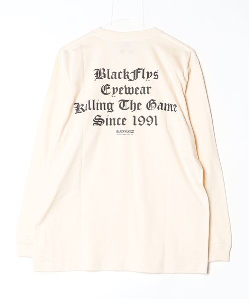 BLACK FLYS(ブラックフライズ)の「【BLACK FLYS】KILLING THE GAME OE L/S TEE(Tシャツ/カットソー・メンズ・ブラック/ナチュラル・MEDIUM/X-LARGE/LARGE)」の4枚目の写真