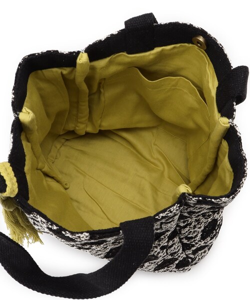 SHOO・LA・RUE(シューラルー)の「インド製ジャカードランチトートバッグ(トートバッグ・レディース・ベージュ系3/ライトグレー系3/グリーン系その他5/ブラック系3/ベージュ系その他6・00)」の14枚目の写真