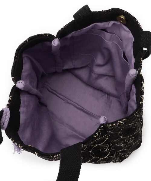 SHOO・LA・RUE(シューラルー)の「インド製ジャカードランチトートバッグ(トートバッグ・レディース・ベージュ系3/ライトグレー系3/グリーン系その他5/ブラック系3/ベージュ系その他6・00)」の15枚目の写真