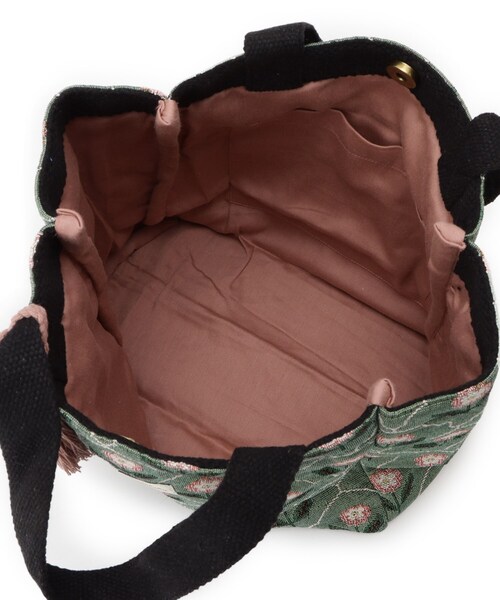 SHOO・LA・RUE(シューラルー)の「インド製ジャカードランチトートバッグ(トートバッグ・レディース・ベージュ系3/ライトグレー系3/グリーン系その他5/ブラック系3/ベージュ系その他6・00)」の16枚目の写真