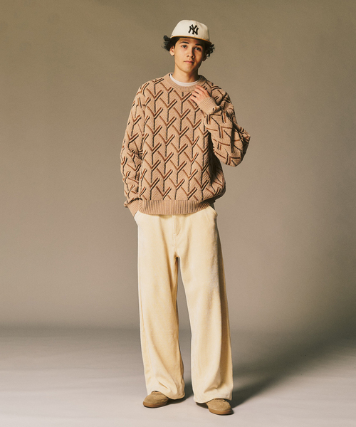 417 EDIFICE（フォーワンセブンエディフィス）の「ジオメ ジャガードニットクルー（ニット/セーター・メンズ・オレンジ/ベージュ/ブラック・MEDIUM/LARGE）」の10枚目の写真