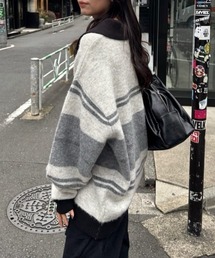 Kastane | 【新色追加/無地&ボーダー/6色展開】ボーダージップニット(ニット/セーター)