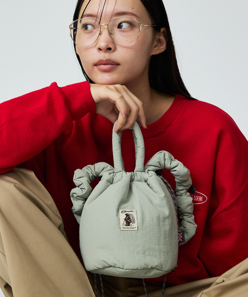 COBMASTER（コブマスター）の「【COBMASTER/コブマスター】PADDED-MUFFIN DRAWSTRING SHOULDERBAG/パデットバッグ/ドロスト/ユニセックス【WEB限定】（ショルダーバッグ・メンズ・ブラック/ライトベージュ/イエロー/オレンジ/ブルー・フリー）」の3枚目の写真
