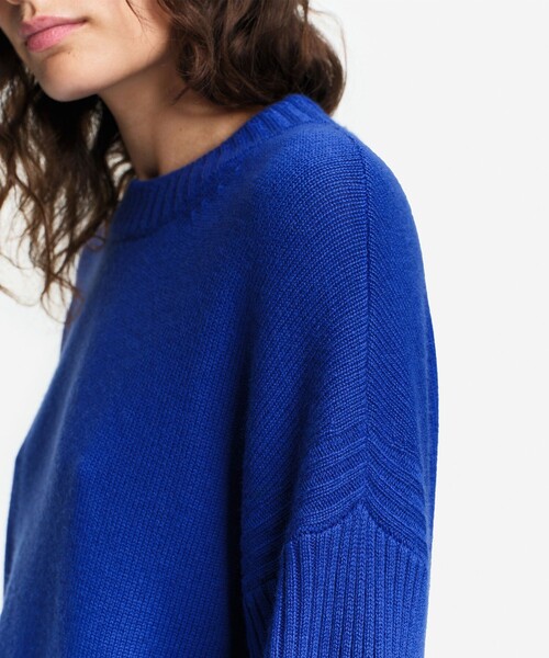 AIGLE(エーグル)の「メリノウール カシミアセーター(ニット/セーター・レディース・ブラック/バイオレット/ブルー・S/XS/L/M)」の9枚目の写真