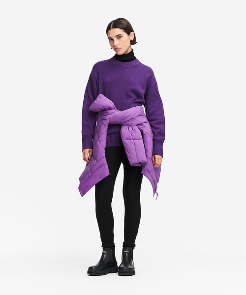 AIGLE(エーグル)の「メリノウール カシミアセーター(ニット/セーター・レディース・ブラック/バイオレット/ブルー・S/XS/L/M)」の14枚目の写真