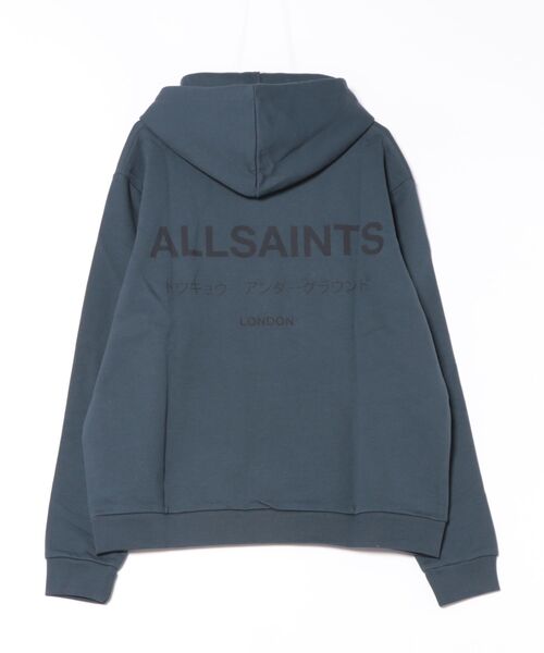 ALLSAINTS(オールセインツ)の「UNDERGROUND PULLOVER LOGO HOODIE | アンダーグラウンド プルオーバー ロゴ フーディー(パーカー・メンズ・ブルー系その他・XS/S/M/L/XL)」の9枚目の写真