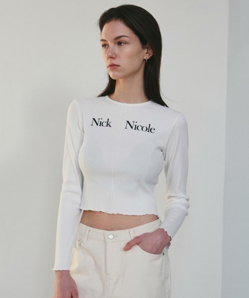 NICK&NICOLE(ニックアンドニコール)の「NICOLE SIGNATURE SLIM KNIT_WHITE(ニット/セーター・レディース・その他・FREE)」の3枚目の写真