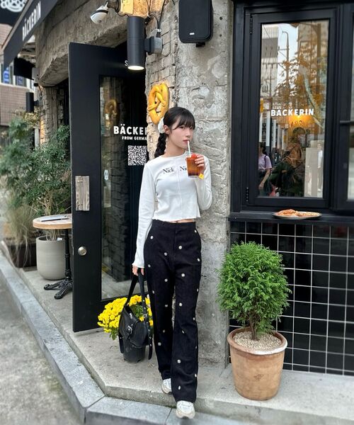 NICK&NICOLE(ニックアンドニコール)の「NICOLE SIGNATURE SLIM KNIT_WHITE(ニット/セーター・レディース・その他・FREE)」の4枚目の写真