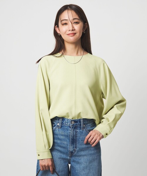 green label relaxing（グリーンレーベルリラクシング）の「［size SHORTあり］fleurie(フルリー) フォルム プルオーバー ブラウス（シャツ/ブラウス・レディース・オフホワイト/ライム/ネイビー/ブラック・FREE/SHORT）」の3枚目の写真