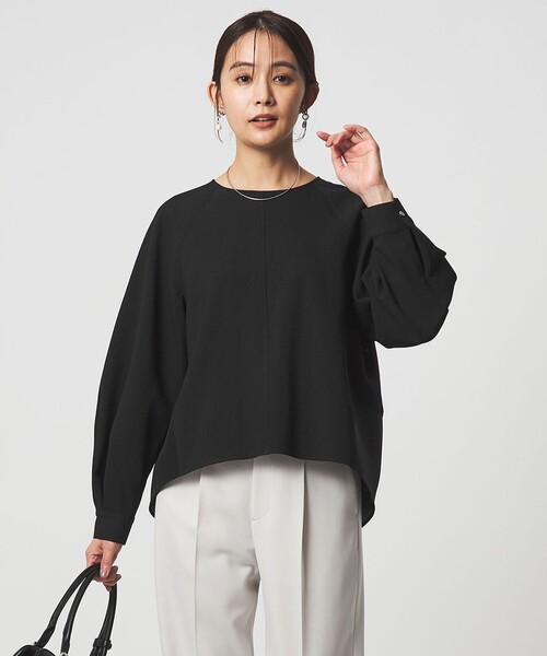 green label relaxing（グリーンレーベルリラクシング）の「［size SHORTあり］fleurie(フルリー) フォルム プルオーバー ブラウス（シャツ/ブラウス・レディース・オフホワイト/ライム/ネイビー/ブラック・FREE/SHORT）」の2枚目の写真