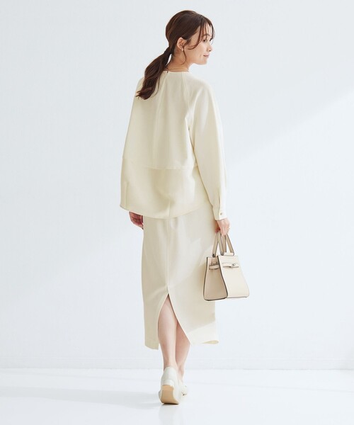 green label relaxing（グリーンレーベルリラクシング）の「［size SHORTあり］fleurie(フルリー) フォルム プルオーバー ブラウス（シャツ/ブラウス・レディース・オフホワイト/ライム/ネイビー/ブラック・FREE/SHORT）」の16枚目の写真