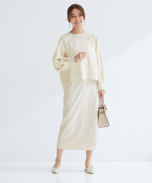 green label relaxing（グリーンレーベルリラクシング）の「［size SHORTあり］fleurie(フルリー) フォルム プルオーバー ブラウス（シャツ/ブラウス・レディース・オフホワイト/ライム/ネイビー/ブラック・FREE/SHORT）」の17枚目の写真