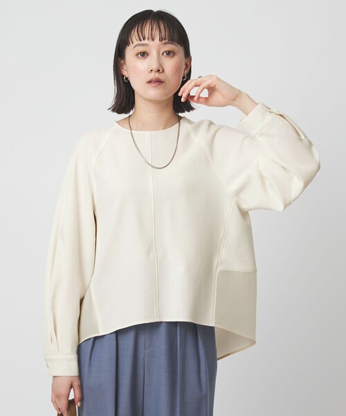 green label relaxing（グリーンレーベルリラクシング）の「［size SHORTあり］fleurie(フルリー) フォルム プルオーバー ブラウス（シャツ/ブラウス・レディース・オフホワイト/ライム/ネイビー/ブラック・FREE/SHORT）」の19枚目の写真