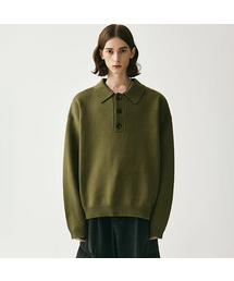 Kamen Collar Knit KHAKI