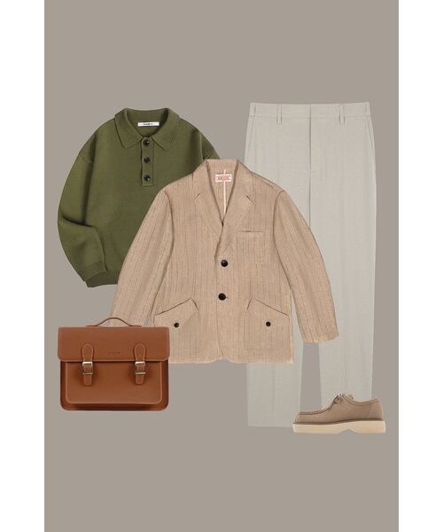 AVANDRESS(アバンドレス )の「Kamen Collar Knit KHAKI(ニット/セーター・メンズ・カーキ・SMALL/MEDIUM)」の13枚目の写真