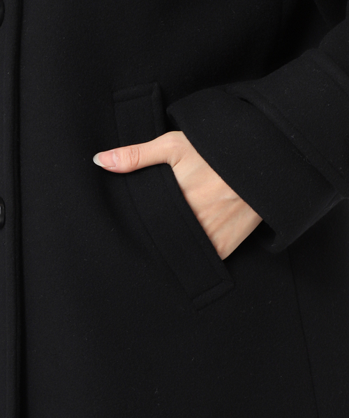 セール】《追加》ピュアラムロングコクーンコート（ピーコート