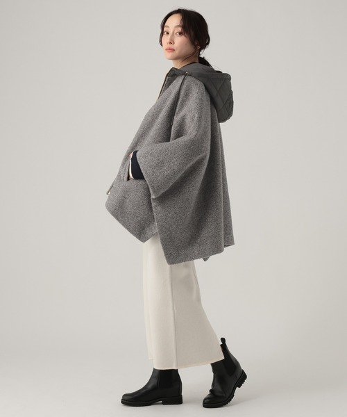 Elura（エルーラ）の「カーリーシャギーポンチョ/632315（ポンチョ・レディース・グレー/キャメル・FREE）」の7枚目の写真