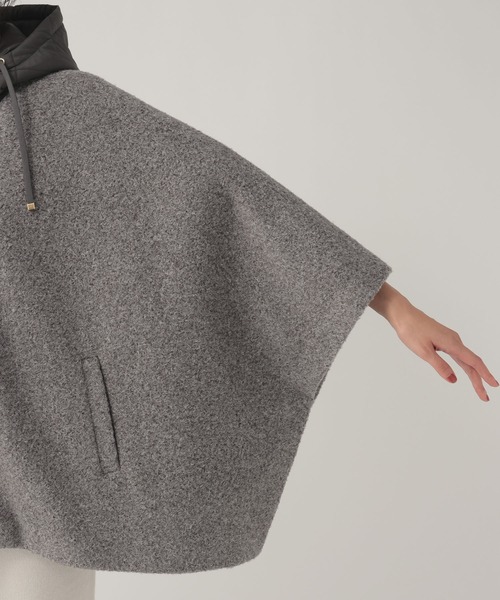 Elura（エルーラ）の「カーリーシャギーポンチョ/632315（ポンチョ・レディース・グレー/キャメル・FREE）」の14枚目の写真