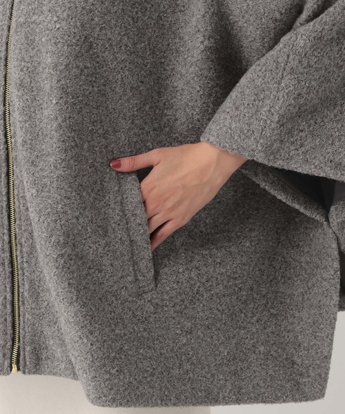 Elura（エルーラ）の「カーリーシャギーポンチョ/632315（ポンチョ・レディース・グレー/キャメル・FREE）」の15枚目の写真